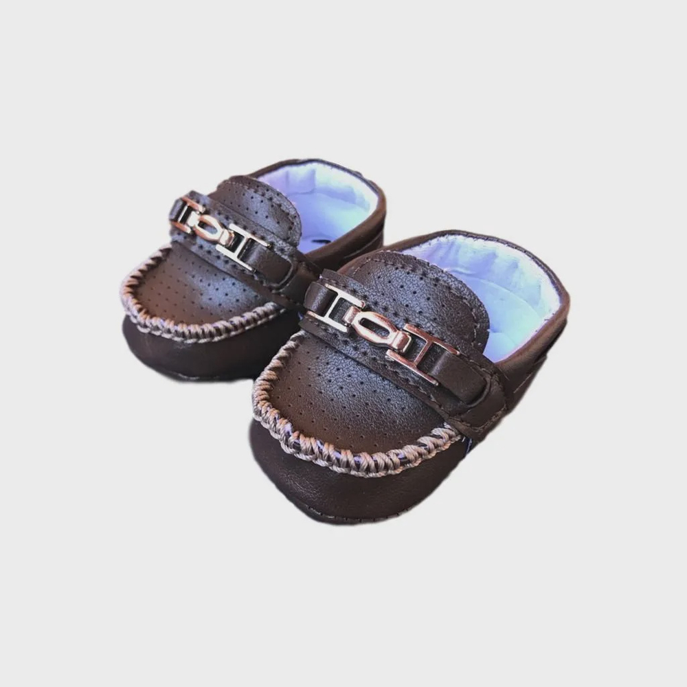 Sapato Mocassim Para Beb Menino Cor Marrom Tamanho 13 ao