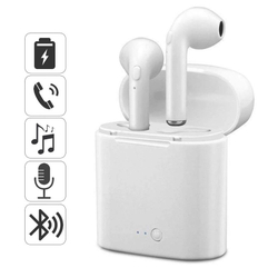 Fone De Ouvido I7s com microfone Bluetooth 4.2 Par Tws Sem Fio Case Base Menor preço em Fone De Ouvido I7s com microfone Bluetooth 4.2 Par Tws Sem Fio Case Base