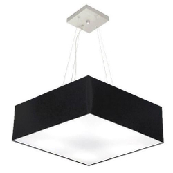 Lustre Pendente Quadrado Md-4198 60X60Cm Preto - Bivolt Menor preço em Lustre Pendente Quadrado Md-4198 60X60Cm Preto - Bivolt