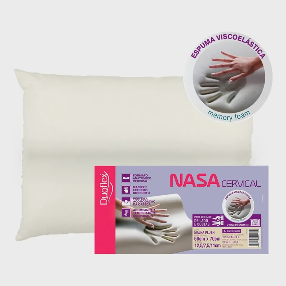 Travesseiro Nasa Cervical E-Comm No Shoptime