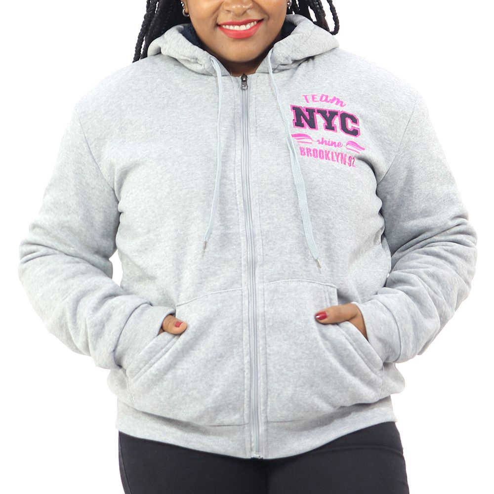 hot pink plus size moletom com capuz