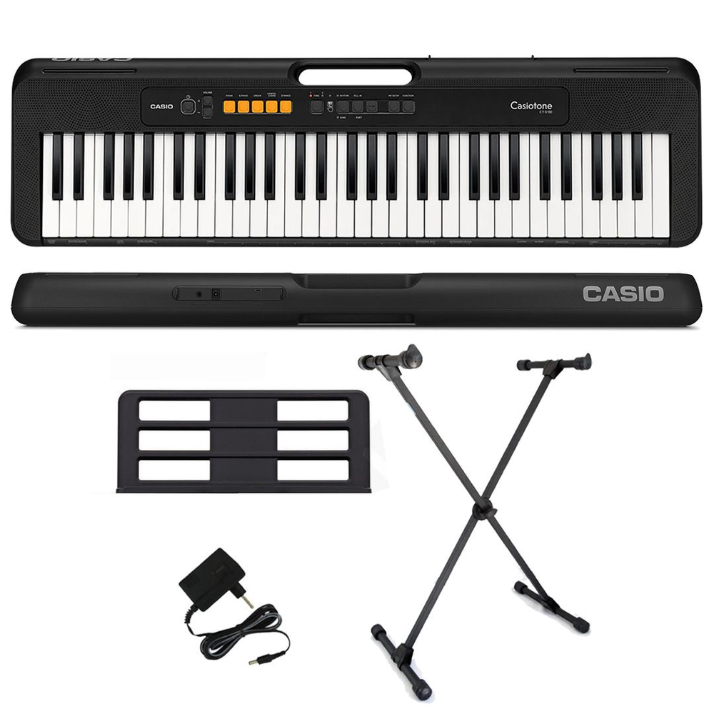 Kit Teclado Casio Tone CT S100 Musical Digital 61 Teclas Com X10S em Promoção Ofertas na