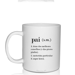 Caneca Branca Personalizada para Dia dos Pais Sign de Pai Menor preço em Caneca Branca Personalizada para Dia dos Pais Sign de Pai