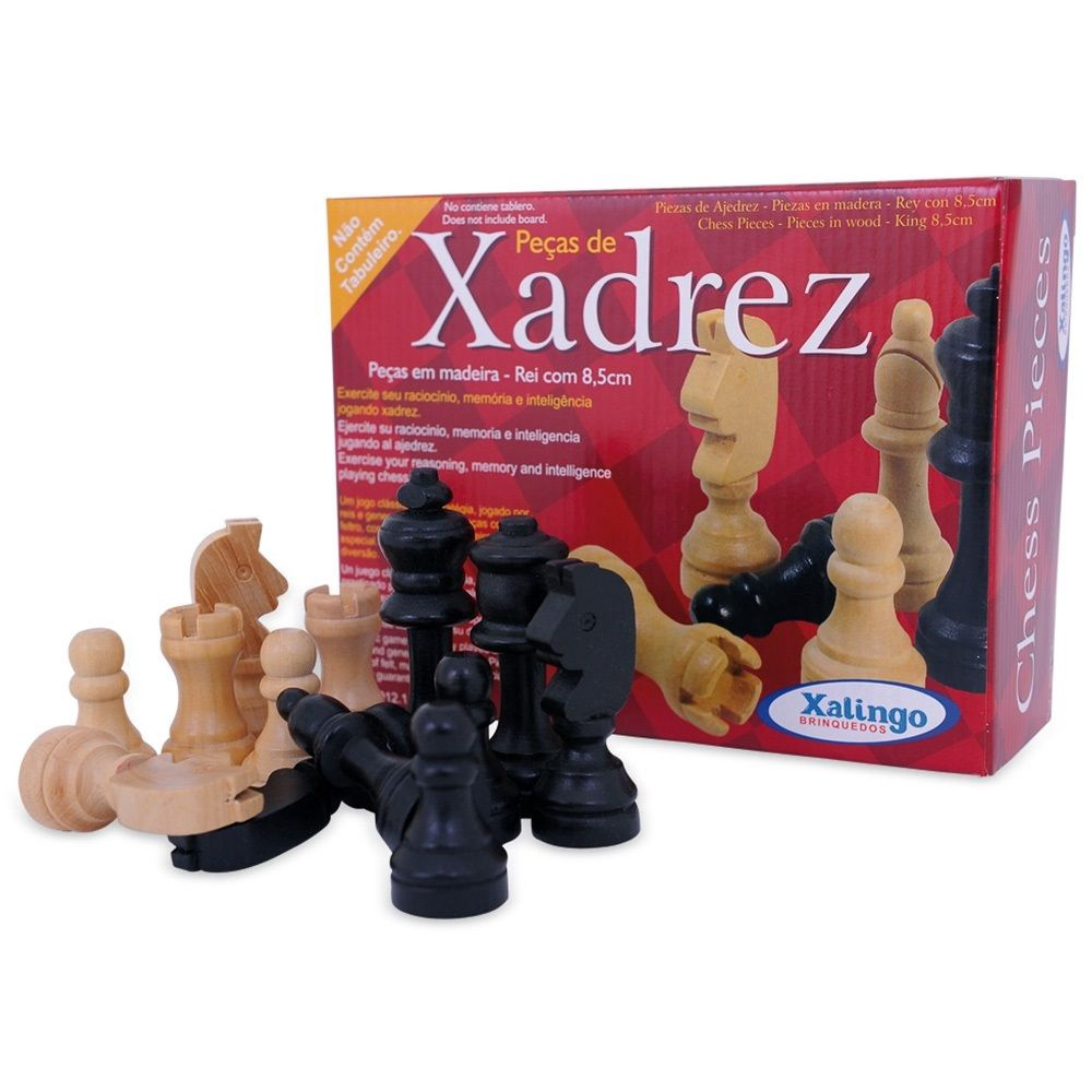 Peças De Xadrez De Madeira Set para Gamão Madera, Figuras Rei