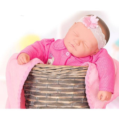 Boneca Infantil Bebê Reborn Coleçao Ninos Dormindo Com Som e Peso De Bebe  De Verdade 50cm Cotiplás 2212 em Promoção na Americanas