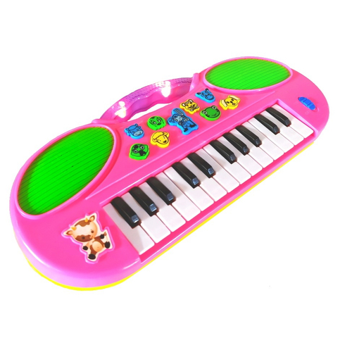 Brinquedo Pianinho Musical Educativos Piano Infantil com Som e Luzes e Alça  para Segurar Rosa em Promoção na Americanas