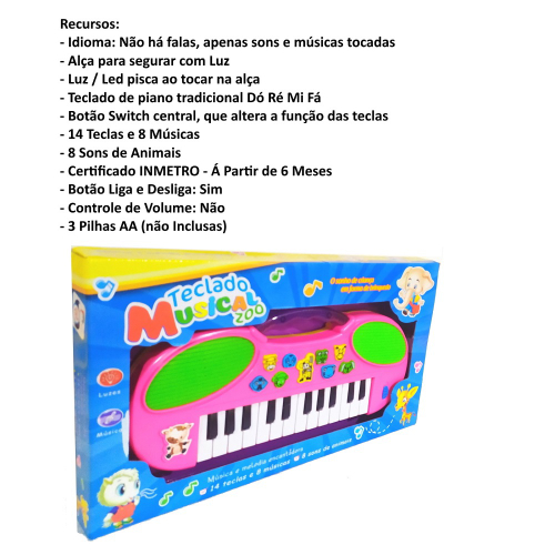 Piano Musical Infantil Músicas Suaves Alça para segurar e Luz e Joguinho -  DM Toys - Piano / Teclado de Brinquedo - Magazine Luiza