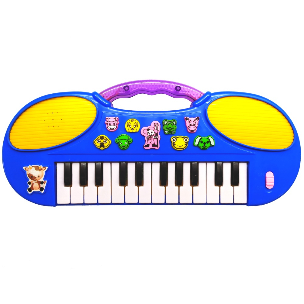 PIANINHO TECLADO INFANTIL MUSICAL AZUL BRINQUEDO SONS PARA MENINO