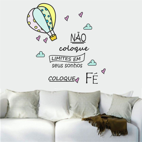 Adesivo Decorativo Parede Lettering Nunca Desista Dos Seus Sonhos