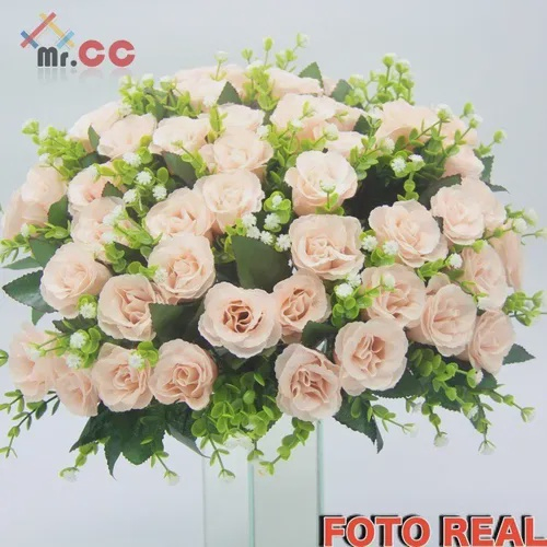 Buquê Rosas Artificial 2x36 Flores Arranjo Galho folha rosa em Promoção na  Americanas