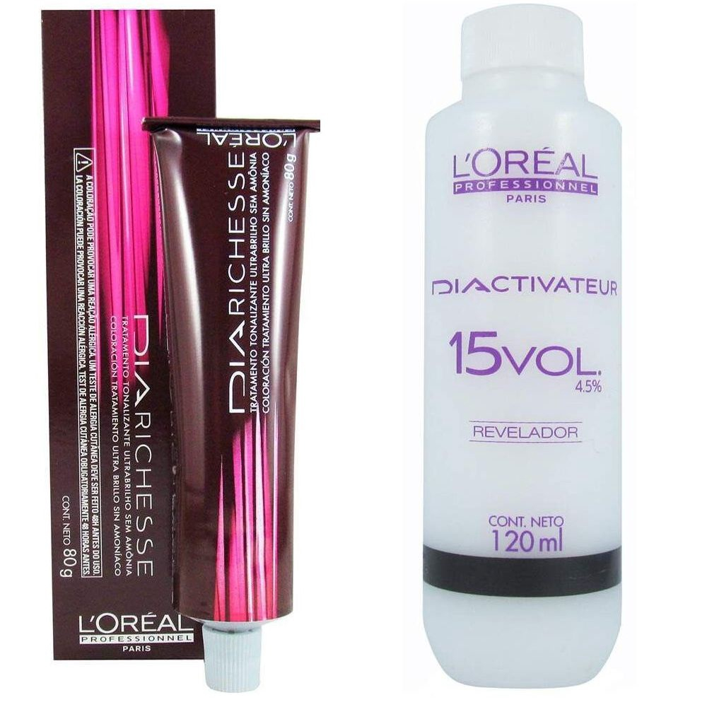 Tonalizante Richesse 7/0 80gr + Revelador 9 Vol. 120ml Loréal em