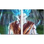 Quadro decorativo A4 Goku preto e branco desenho no Shoptime