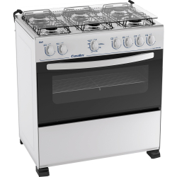 Fogão 6 Bocas de Piso Esmaltec Bali, Forno 95 Litros, Branco - 6080 Menor preço em Fogão 6 Bocas de Piso Esmaltec Bali, Forno 95 Litros, Branco - 6080