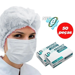 50 Máscaras Descartável Tripla Proteção termossoldada Descartável Life Protect Embalada na Caixinha Totalmente Higiênica é boa?