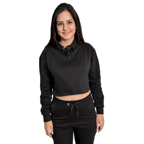 blank crop top moletom com capuz