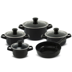 Conjunto De Panelas Ceraflame Duo Smart 5 Peças Preto Menor preço em Conjunto De Panelas Ceraflame Duo Smart 5 Peças Preto