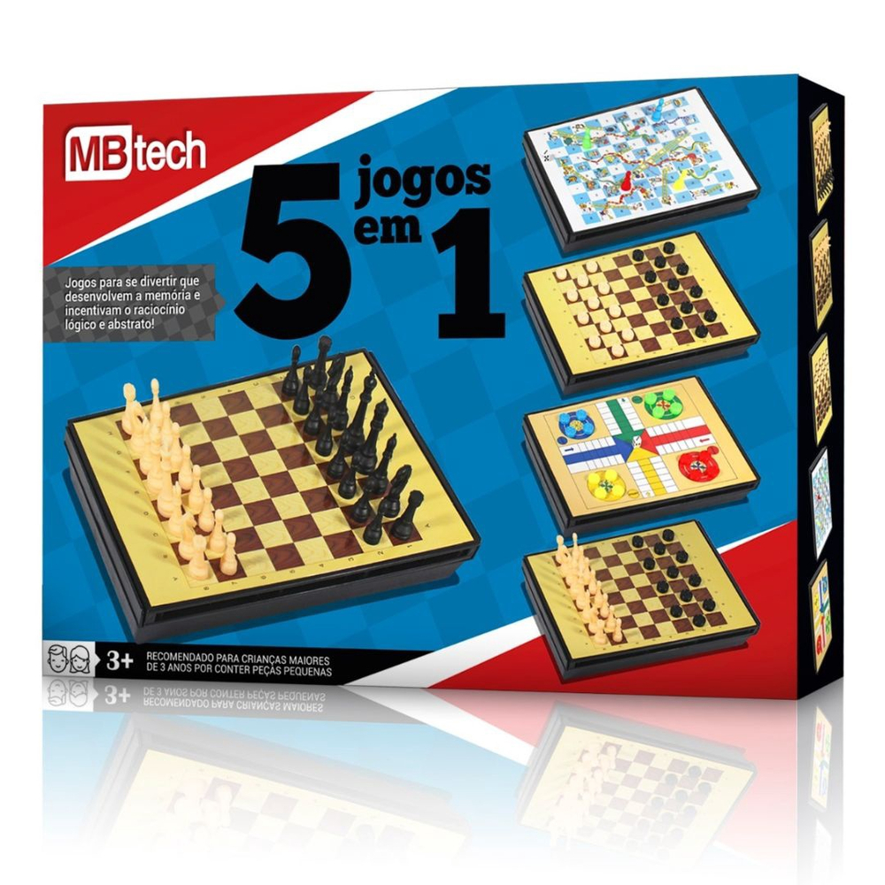 Kit Tabuleiro 5 Jogos Em 1 Xadrez Dama Ludo Diversão Lógica Mesa Tabuleiro  Presente Decorativo Xadrez Rei Rainha Bispo Estratégia Medieval Coleção  Presente em Promoção na Americanas