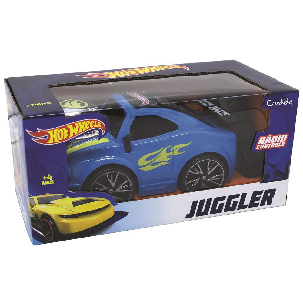 Carro De Controle Remoto Candide Hot Wheels Juggler - Azul