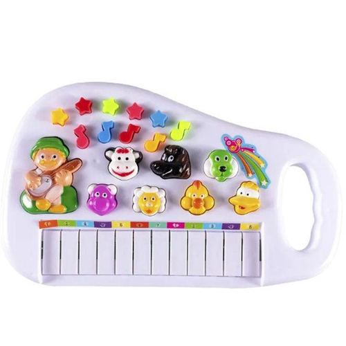 Piano Infantil Teclado Musical Com Luz & Som De Animais no Shoptime