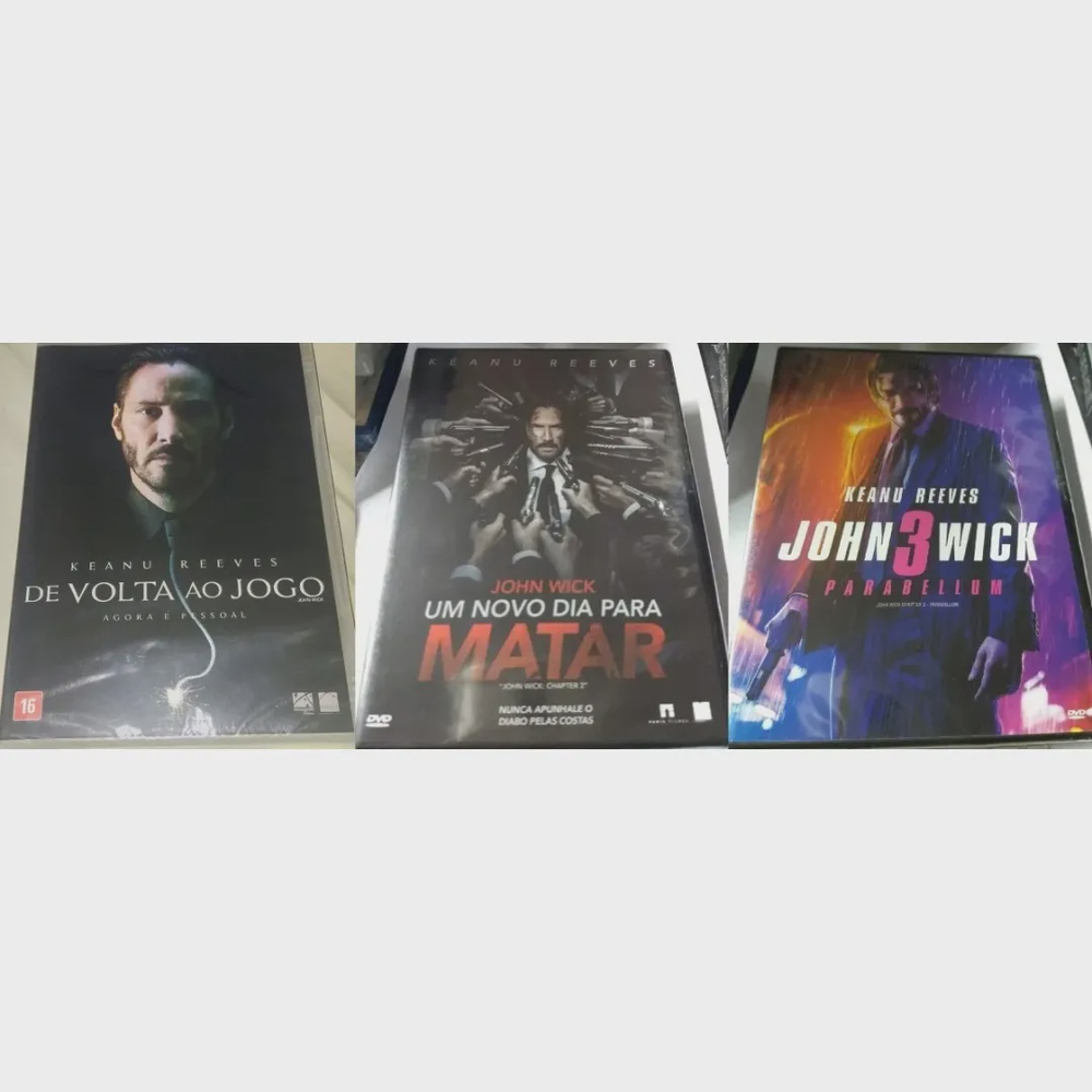 Dvd - John Wick - Keanu Reeves Trilogia Filmes Box