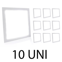 Kit 10 Luminária Painel Plafon 18w Quadrado Embutir - Branco Frio Gesso Teto Sanca Decoração Menor preço em Kit 10 Luminária Painel Plafon 18w Quadrado Embutir - Branco Frio Gesso Teto Sanca Decoração