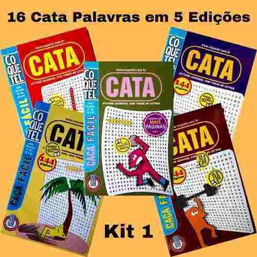 Kit 3 Caça Palavra Coquetel (144 Páginas Cada)