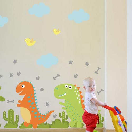 Adesivo de Parede Quarto Menino Dinossauro Baby – Quartinhos