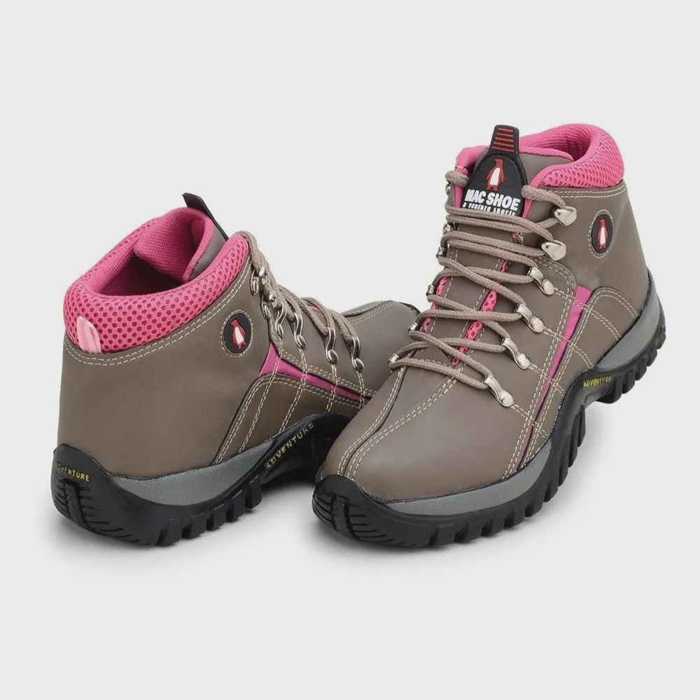 Bota Feminina Tenis Coturno Adulto Infantil Adventure TrilhaCINZA pink 31  no Shoptime