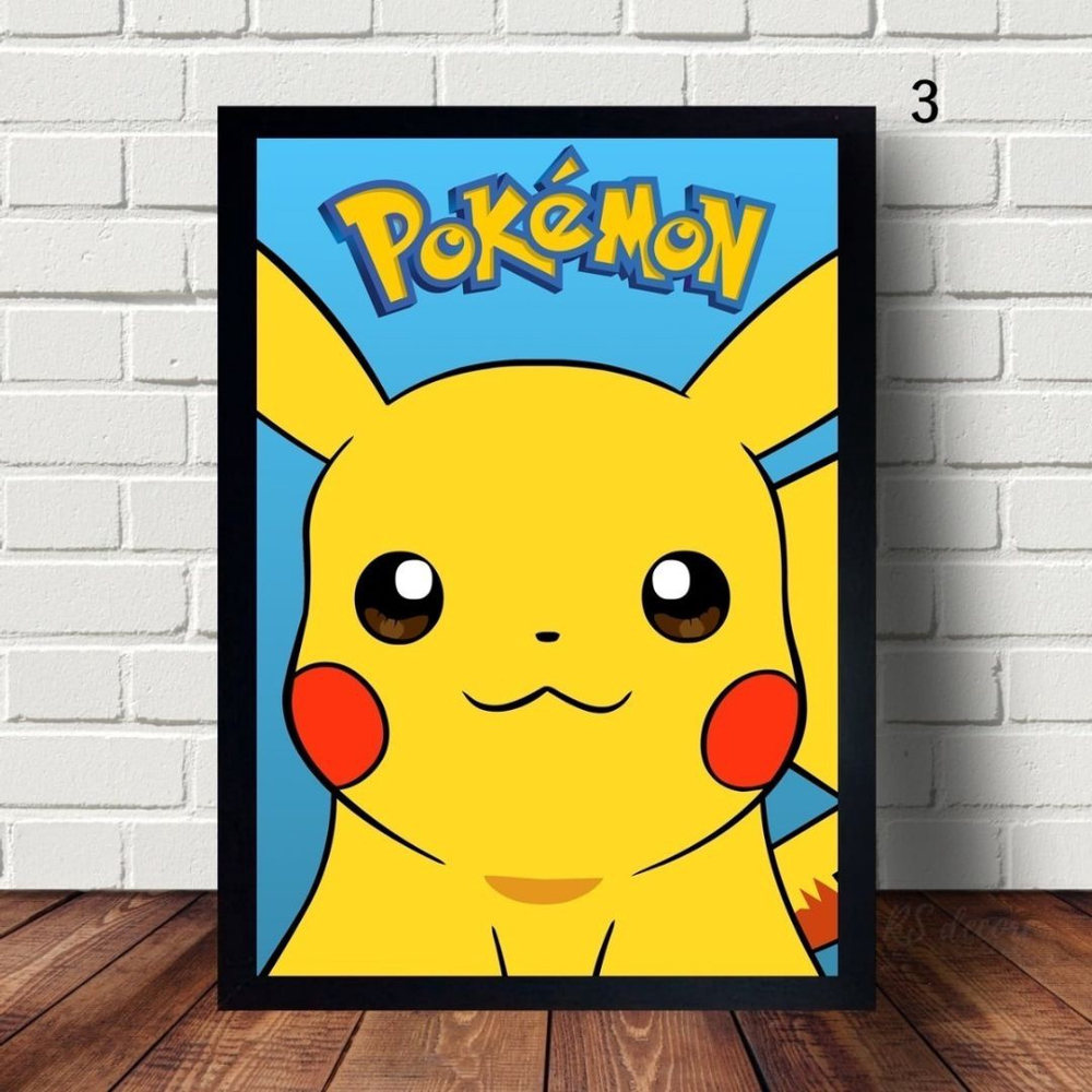 Quadro Decorativo Pokemons De Agua Arte Poster Moldurado em Promoção na  Americanas