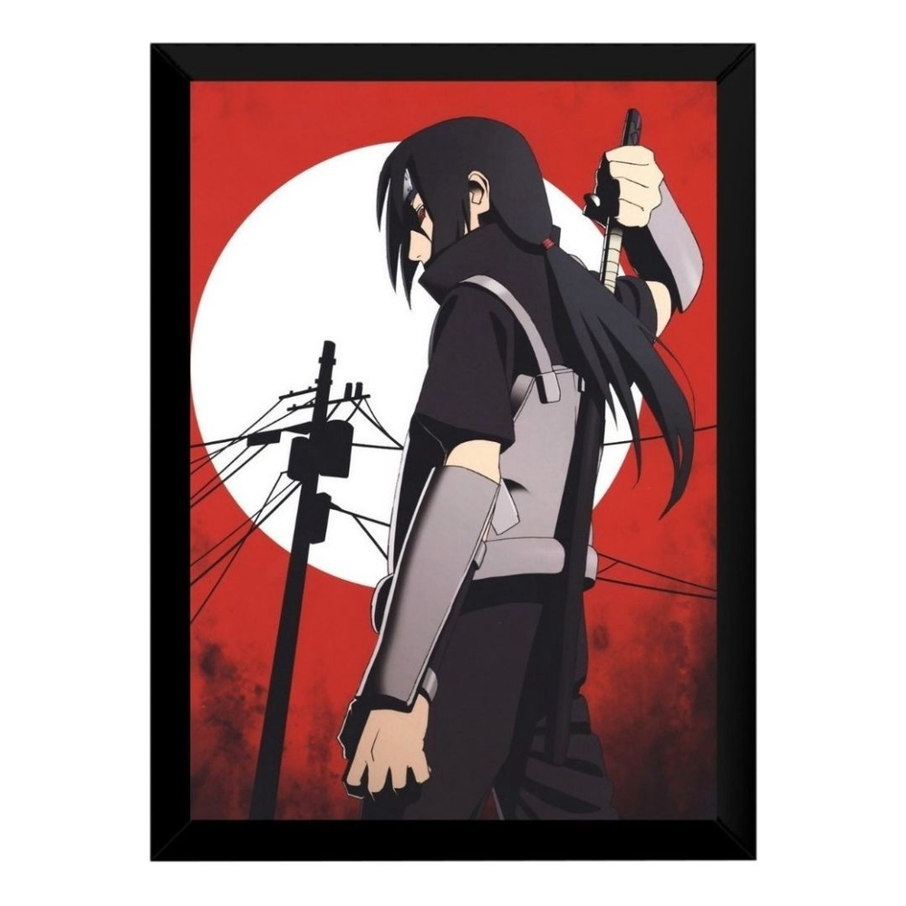 Quadro Naruto Arte Full Anime Poster Moldurado