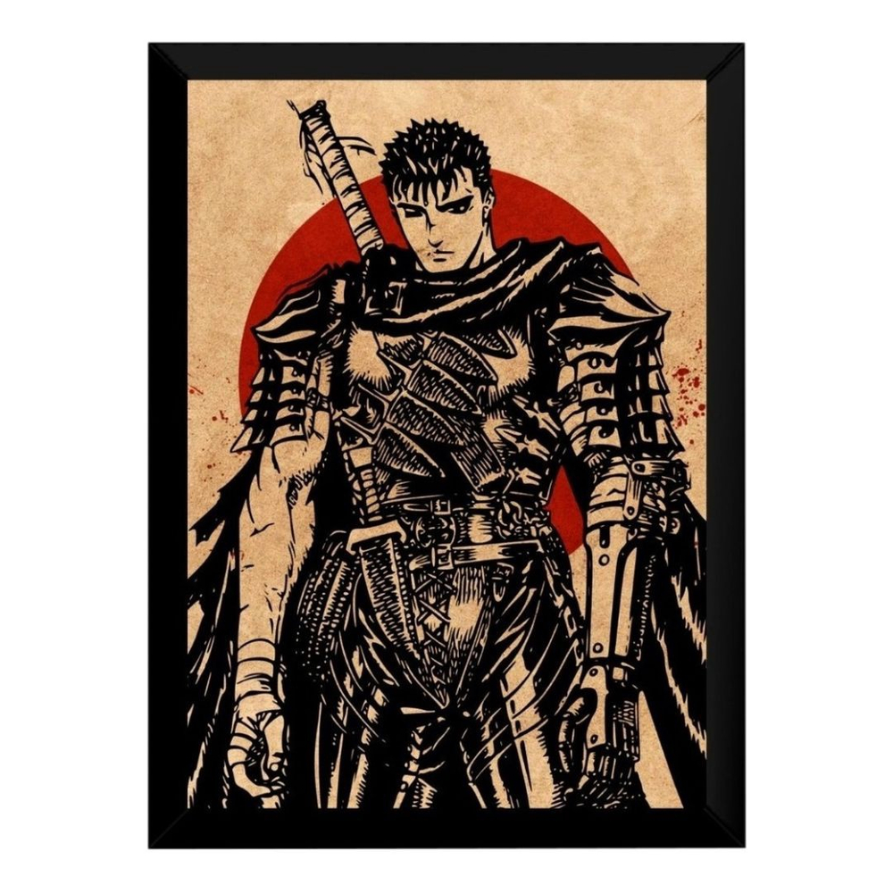 Quadro Anime Berserk Mangá Arte Poster Moldurado em Promoção na