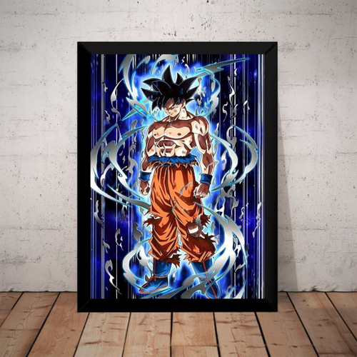 Quadro Decorativo Dragon Ball Goku Instinto Superior 33x43cm