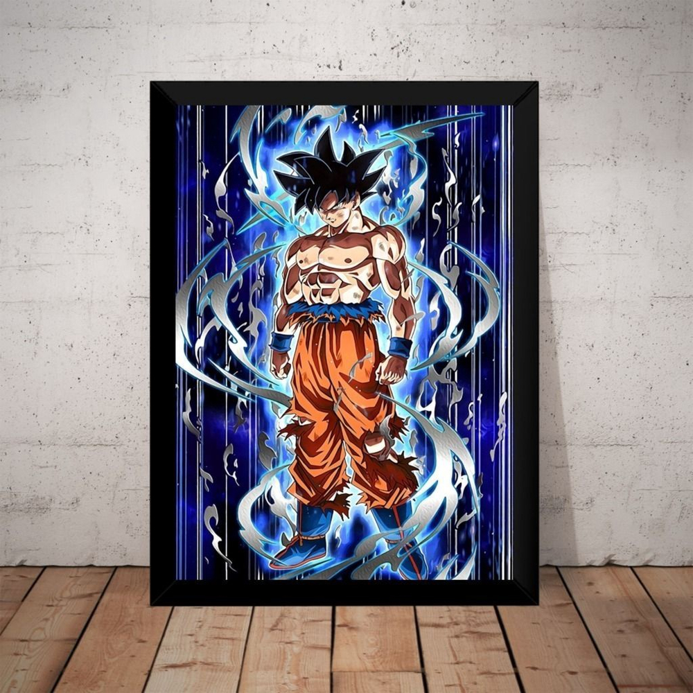 Quadro Dragon Ball Super Arte Goku Instinto Superior 2 em Promoção