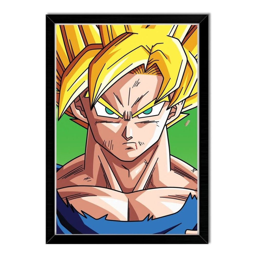 Quadro Decorativo Dragon Ball Z Goku Super Sayajin 5 Peças