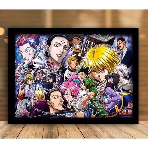 Quadro Hunter x Hunter Anime Desenho Com Moldura GG01