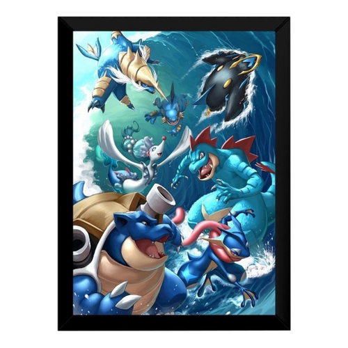 Quadro Decorativo Pokemons De Agua Arte Poster Moldurado em Promoção na  Americanas