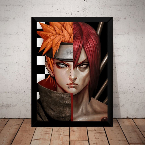 quadros 5 painel anime naruto personagem desenhos animes