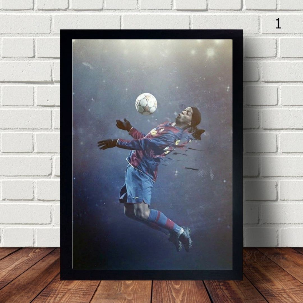 Quadro jogador de futebol decoracao para sala e quarto