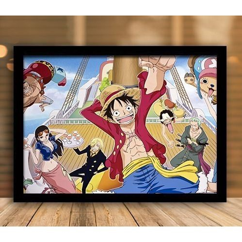 Quadros Decorativos 5 Peças Anime One Piece Personagens 3D em Promoção na  Americanas