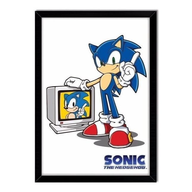 Quadro Decorativo Poster Desenho Sonic Game Retro 7 em Promoção na  Americanas