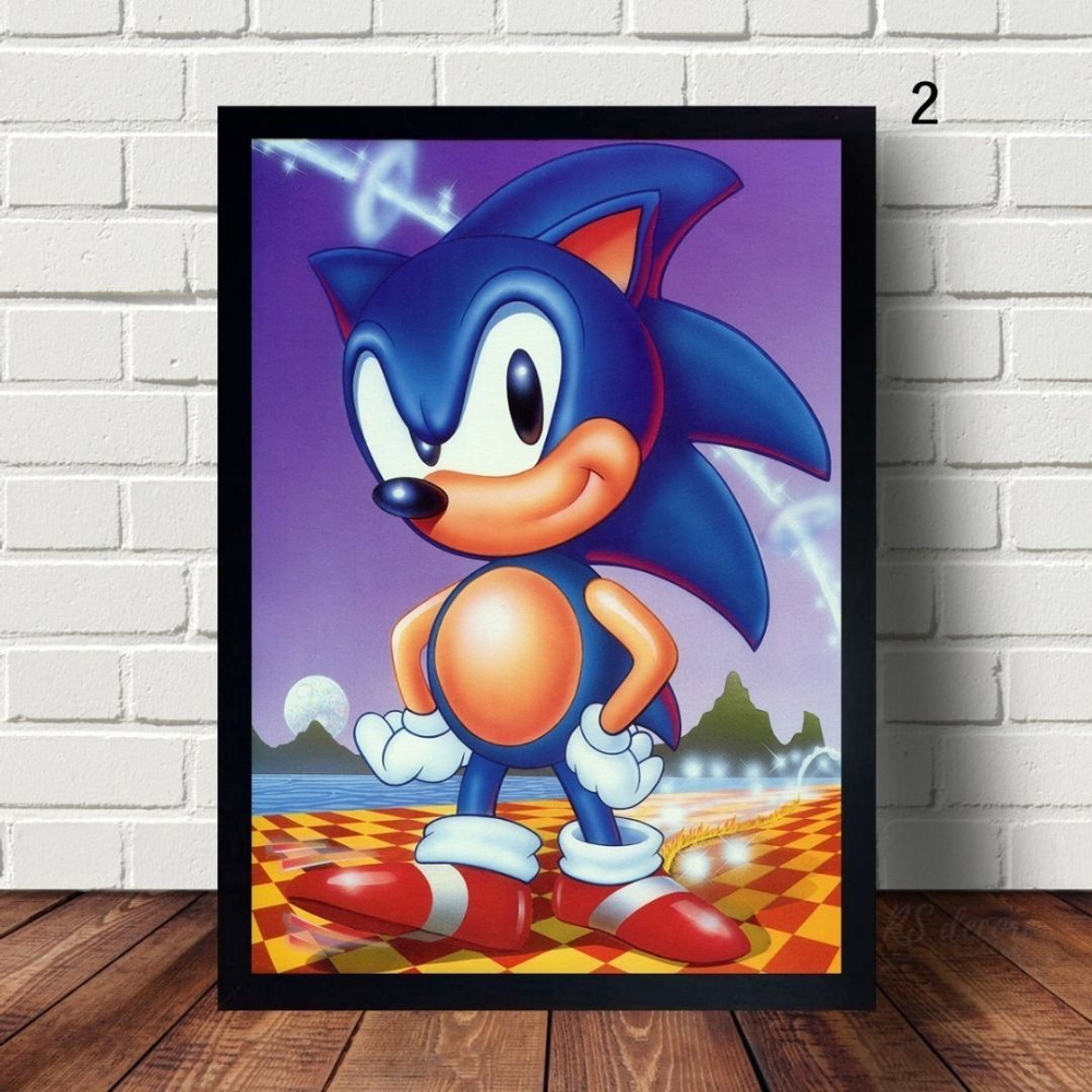 Quadro DecorativoA3 Sonic Mania, GAME, gamer, jogos, jogo