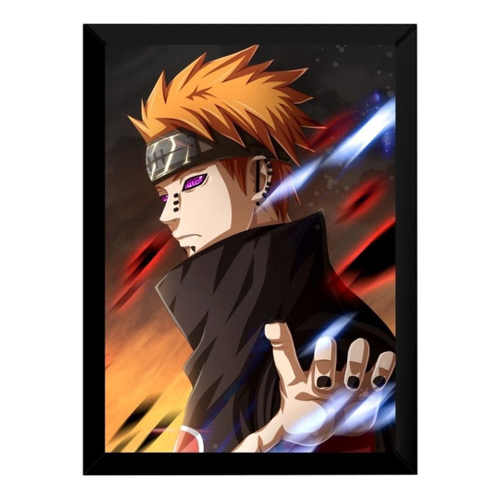 Quadro Naruto Arte Full Anime Poster Moldurado