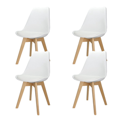 Kit 4 Cadeiras Charles Eames Leda Design Wood Estofada Base Madeira Trato - Branca é boa?