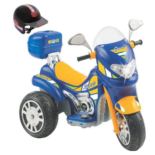 Moto Eletrica Infantil Belfix Big Trail Sport 6V Azul Rodinhas