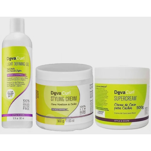 Kit Deva Curl Angell Styling Cream Super Cream 500g em Promoção