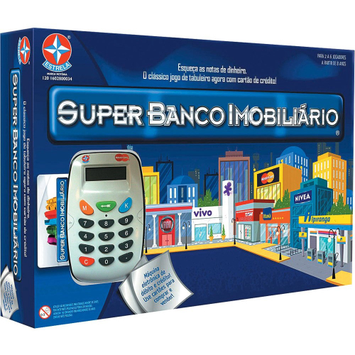 Jogo Super Banco Imobiliário Com Maquina De Cartão - Estrela 2800034