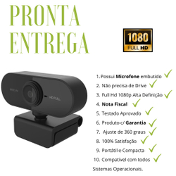 Webcam com Microfone Full Hd 1080p Otima resolução c/ nf é boa?
