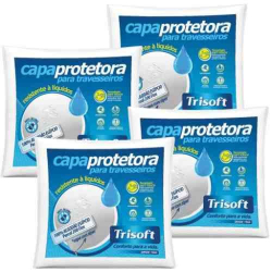 Capa Protetora De Travesseiro Impermeável Em Percal Egípcio 200 Fios - Kit Com 4 Peças Menor preço em Capa Protetora De Travesseiro Impermeável Em Percal Egípcio 200 Fios - Kit Com 4 Peças