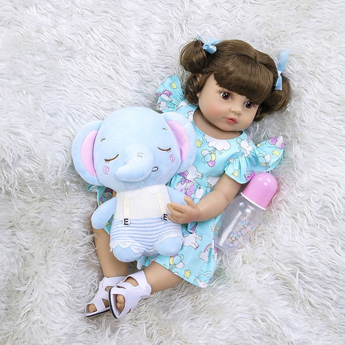 Boneca Bebê Reborn Menina Toda Silicone Pode Dar Banho 55 Cm em Promoção na  Americanas