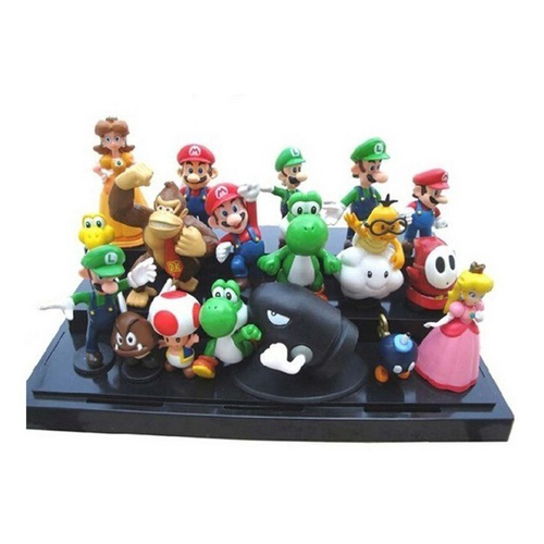 Super Mario Bros PVC Action Figure Toys para crianças, Luigi